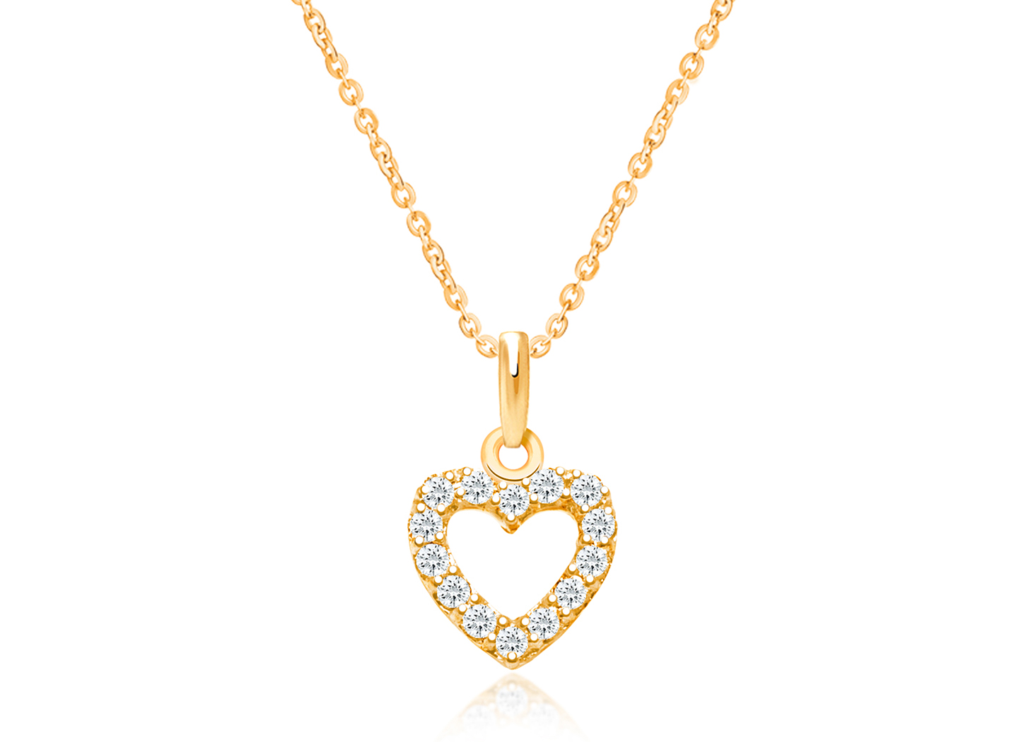 14k Gold cheapest Diamond heart pendant