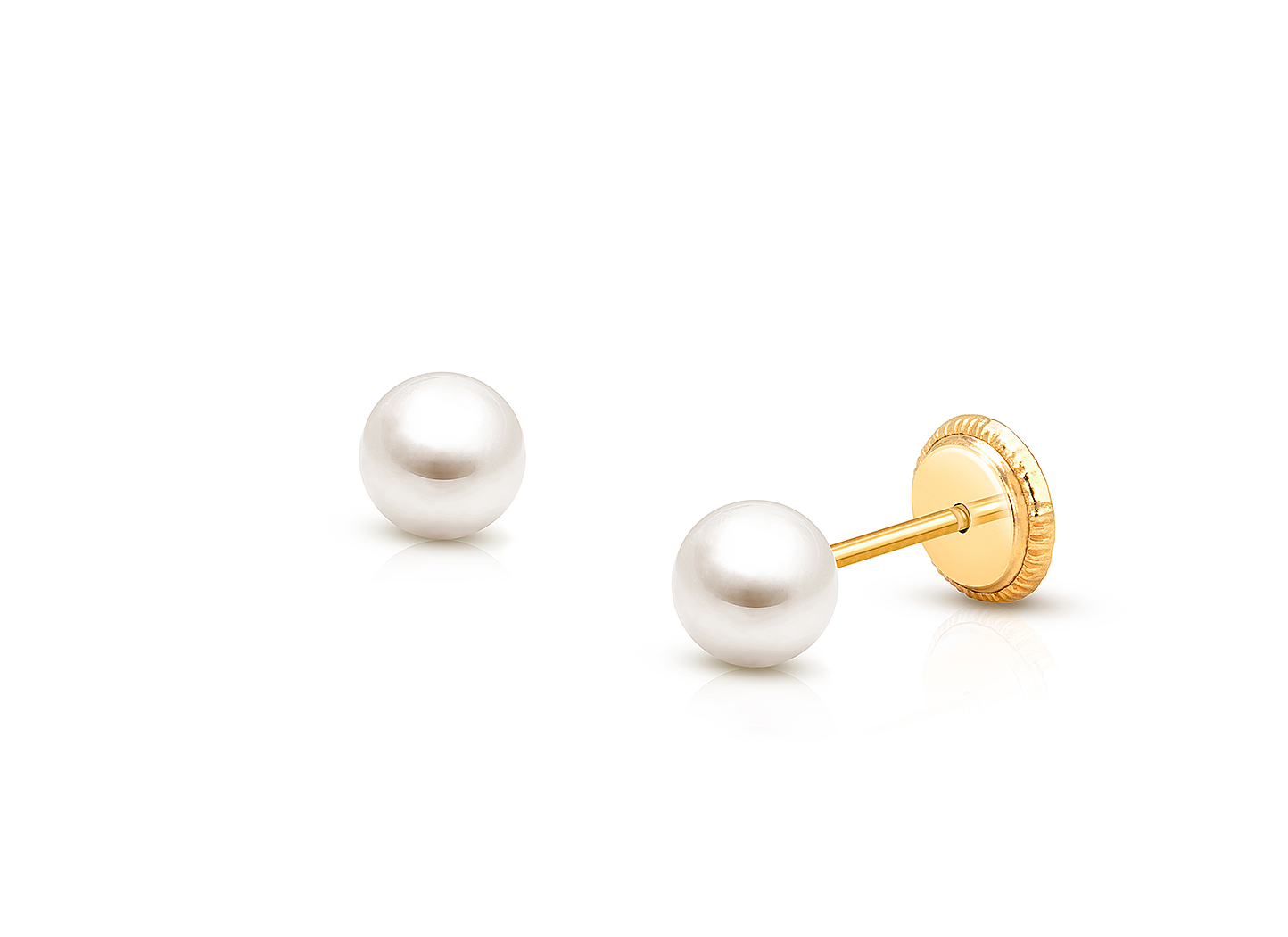 pearl earrings 4mm