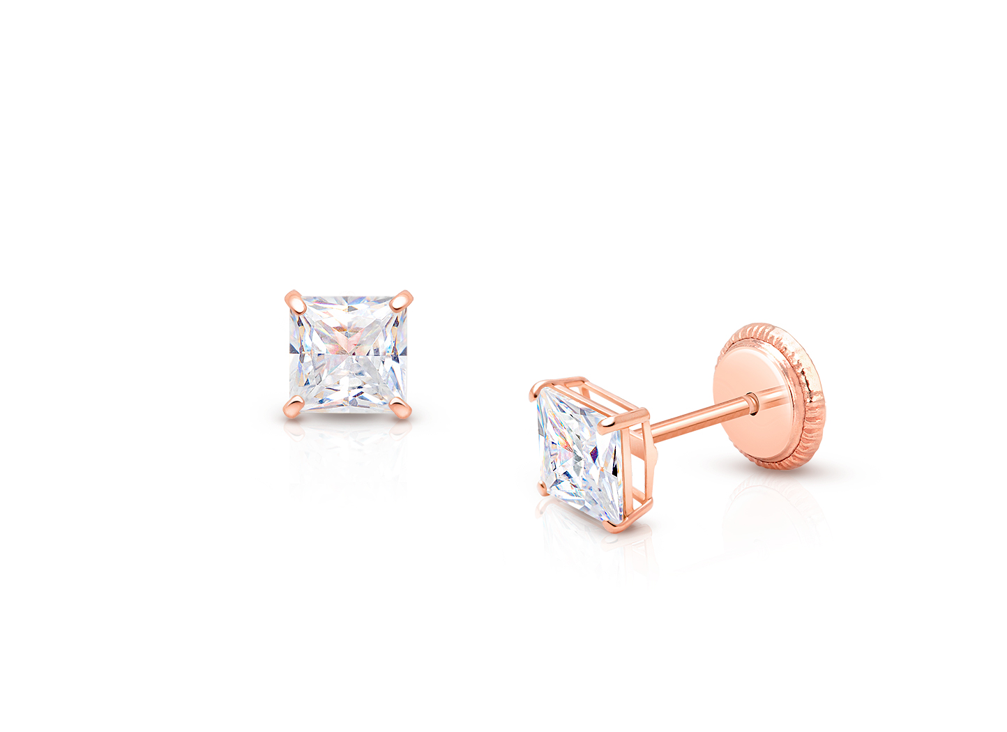 Cz orders studs in 14k gold