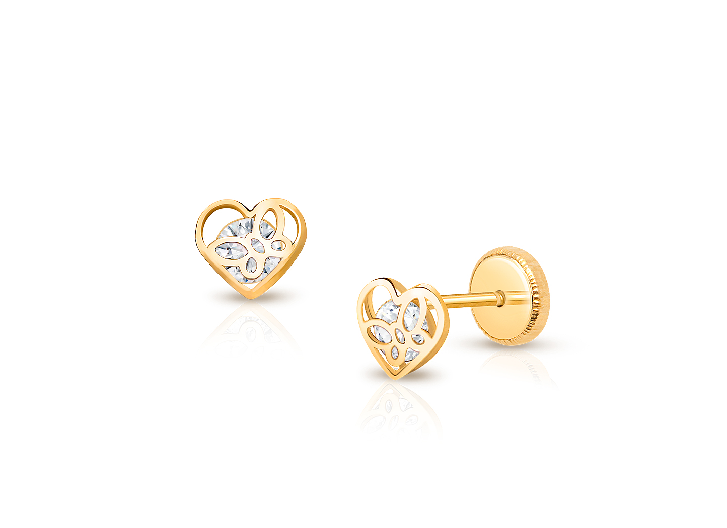 butterfly 14k gold earrings