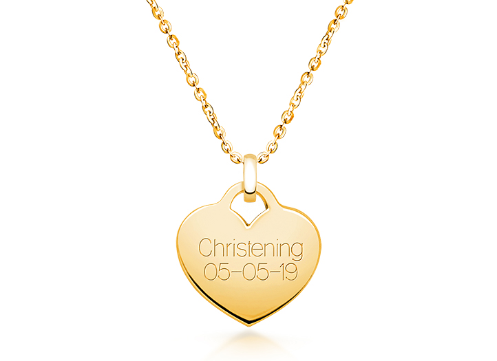 engravable 14k gold necklace