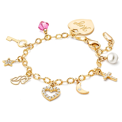 14K Gold Charm Bracelets – Baby Gold