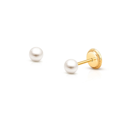Kids Pearl Princess Earrings (Luxe 14K Gold) – taudrey