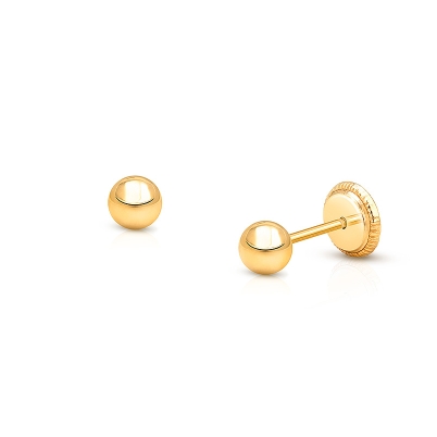 14K Gold Studs Earring Screw Back Single piece – Fifth and Fine