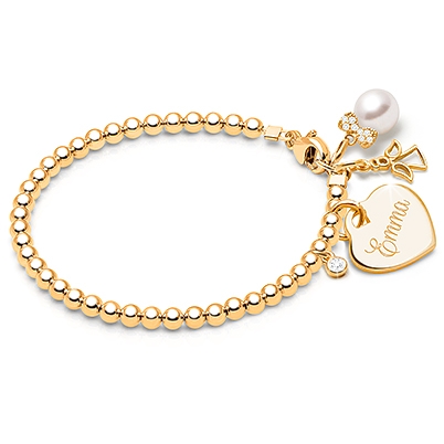 14K Gold Charm Bracelets – Baby Gold