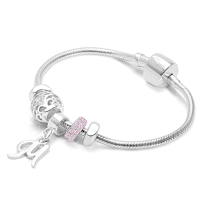Design Your Own Baby/Children's Classic Charm Bracelet for Girls (INCLUDES Initial  Charm) - Sterling Silver