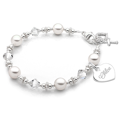 First Holy Communion Pearl Bracelet With Poem By Dotty Dora Designs   notonthehighstreetcom