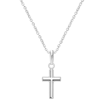 Everlasting Faith, Cross Mother’s Necklace for Women - 14K White Gold