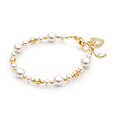 Little Lady, Baby/Children’s Beaded Bracelet for Girls - 14K Gold