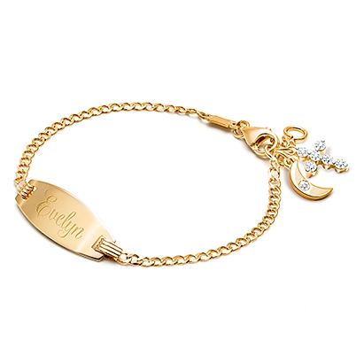Round 14k Gold Bezel Setting Real Diamond Bracelet for Women