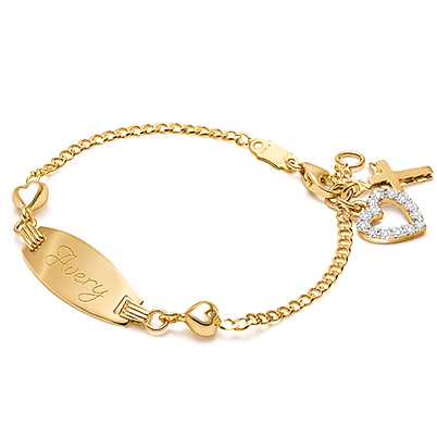 Amazoncom ProLuckis Personalized Gold Baby Bracelet Engraved Name Baby ID  Protection bracelets Adjustable Clothing Shoes  Jewelry