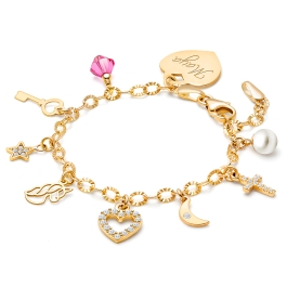 baby gold charm bracelet