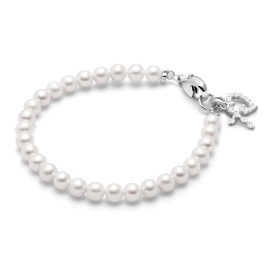 Freshwater Pearl Cross Bracelet for Little Girls, Baptism, Communion, 7