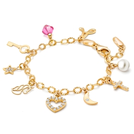 14k gold charm bracelets