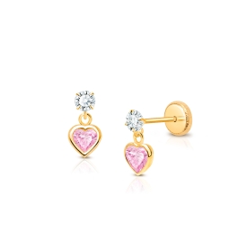 Removable rear-mounted offers heart earrings