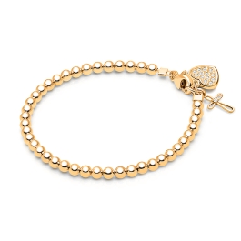 Gold baby 2024 christening bracelets