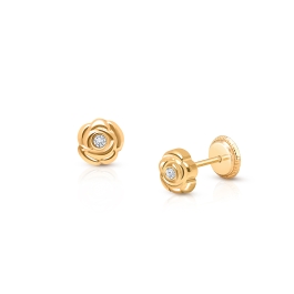 Rose gold kids on sale earrings