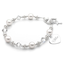 Lovely Pearl and Sterling Name Bracelet