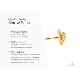 GP Hinge Screw Back Earring w/Loop BULK-0676-34