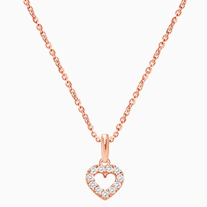 Rose Gold Mini Heart Necklace for Women