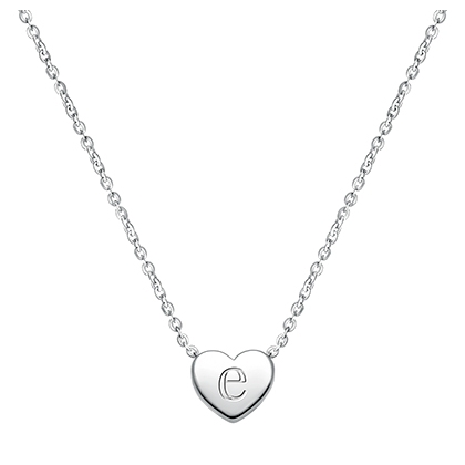 Mini Sliding Heart Necklace for Teens (Includes Chain &amp; FREE Engraving) - Sterling Silver