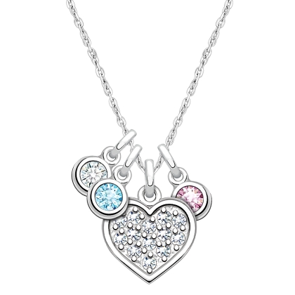 Oh So Loved, Mother's Necklace Set for Women, Personalized with Children's Birthstones - Sterling Silver