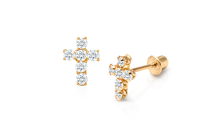 cross earrings for communion