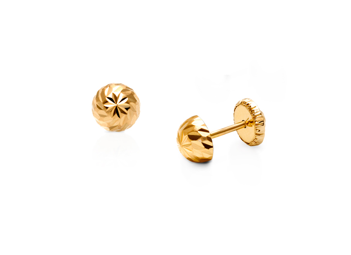 Hotsell 14k Real gold 5mm screw back studs new