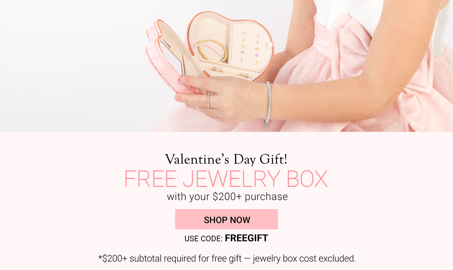 Free Jewelry Box With $200+ Purchase