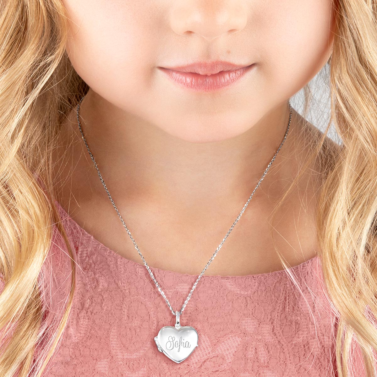 Personalized 14K Gold and Silver Necklaces for Kids