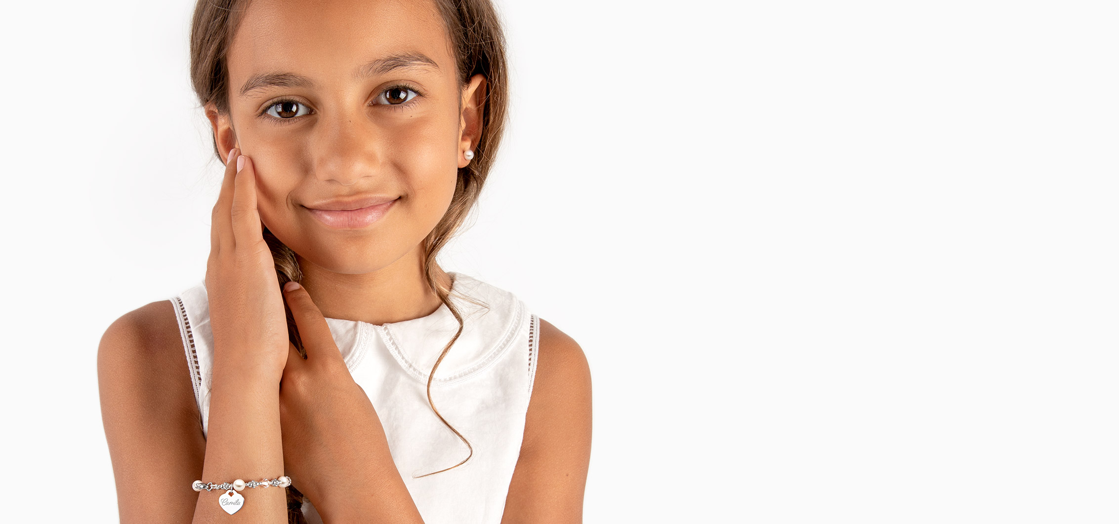 Teen with a beaded bracelet